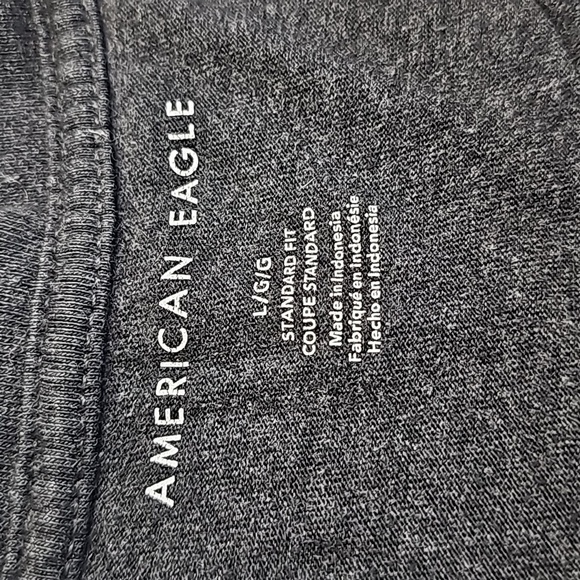 American Eagle large charcoal black standard fit short sleeve shirt 5 pack - Picture 5 of 7